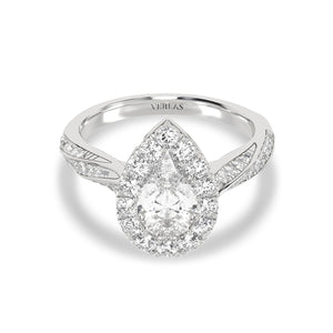 Swirl Iconic Dewdrop Halo Ring