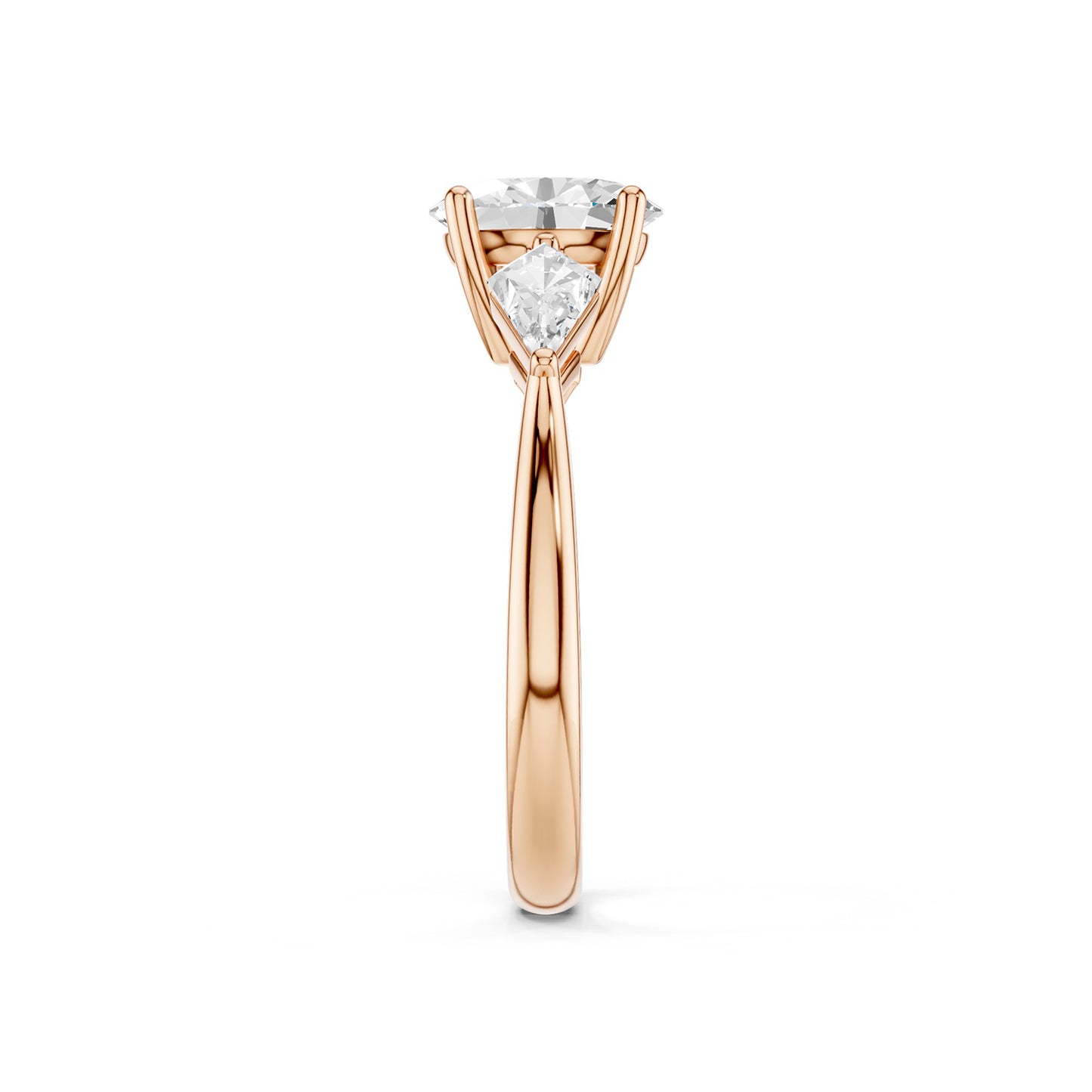 Oval - Kite Trinity Diamond Ring