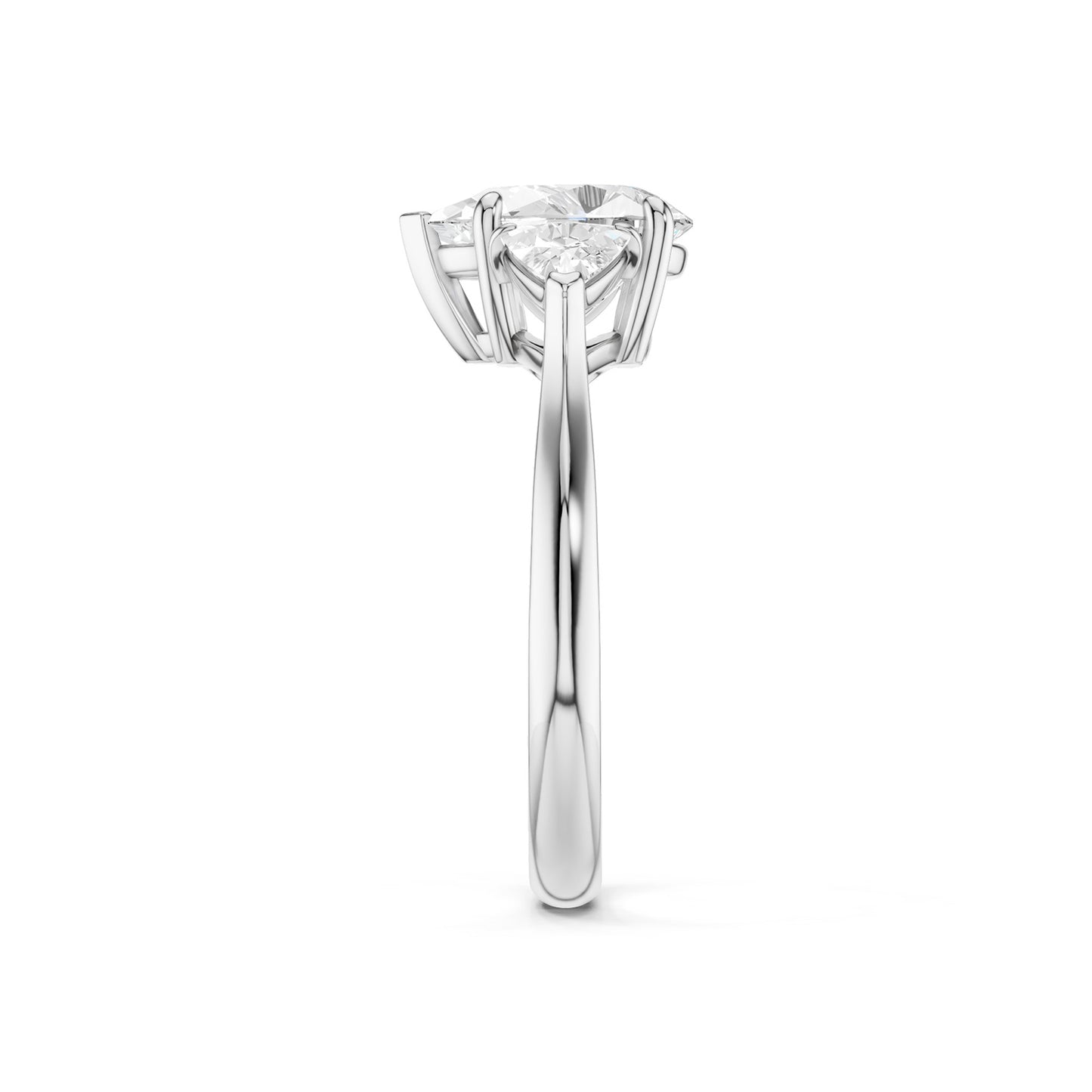 Pear - Trillion Trinity Diamond Ring