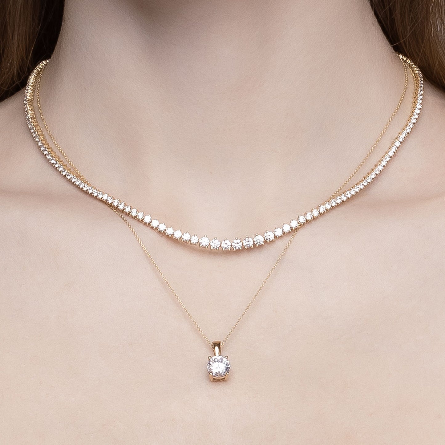 Graduated Tennis Necklace