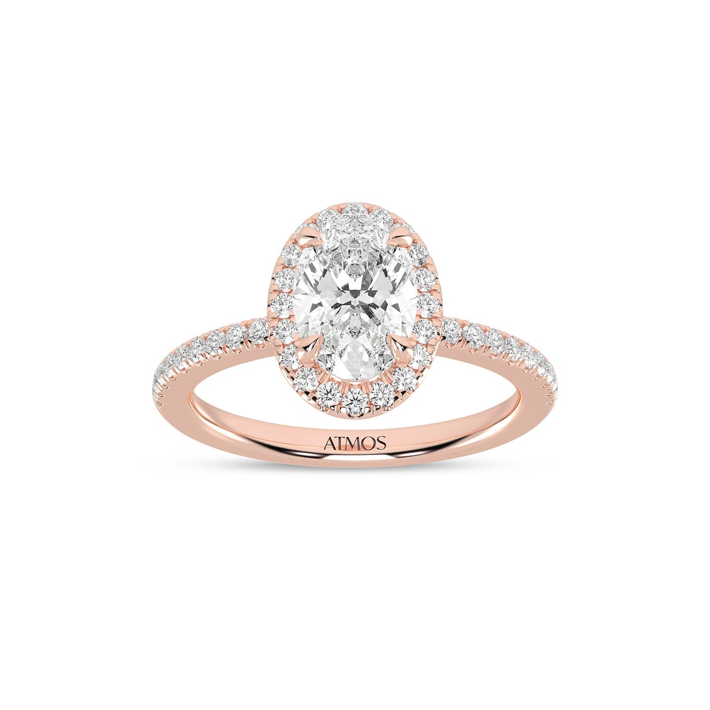 Atmos Luxe Oval Halo Ring_Product Angle_PCP Main Image