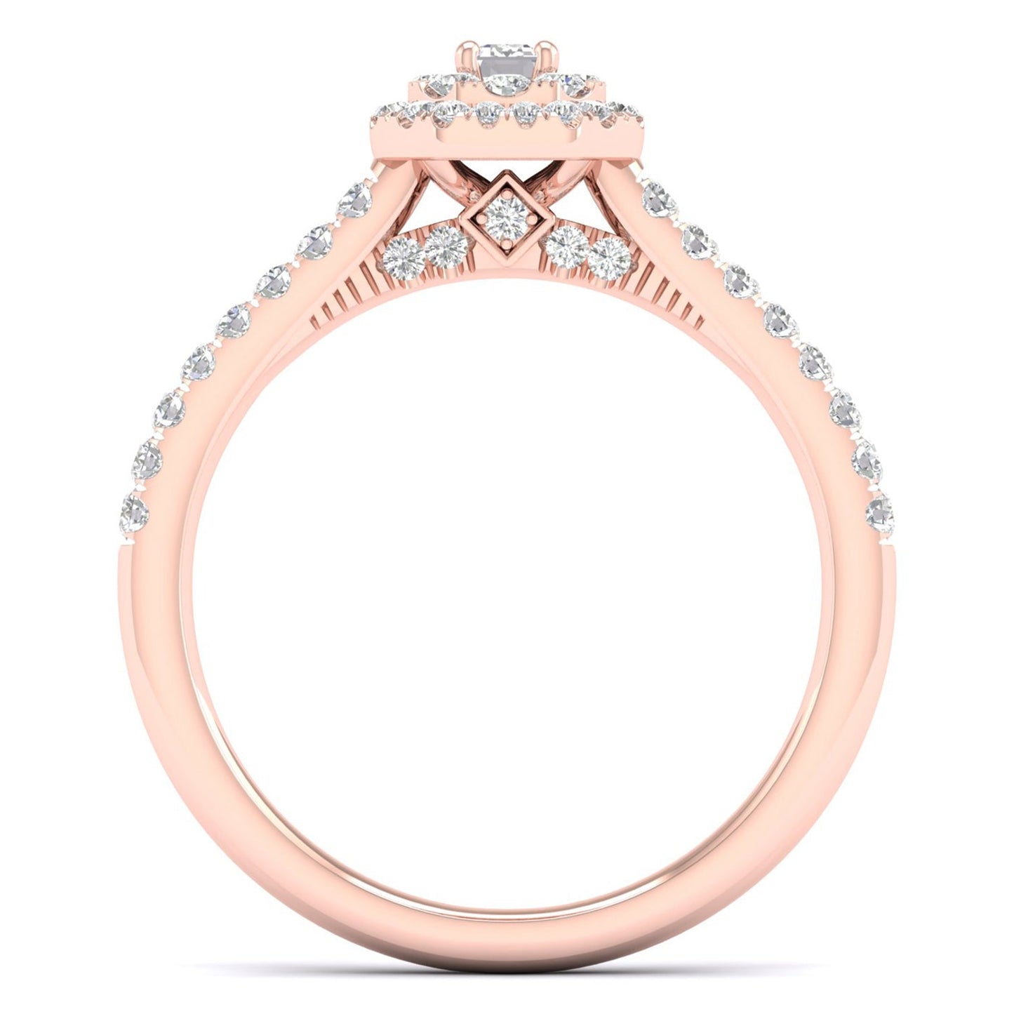Quaint Signature Emerald Double Halo Ring_Product Angle_1/2 - 3