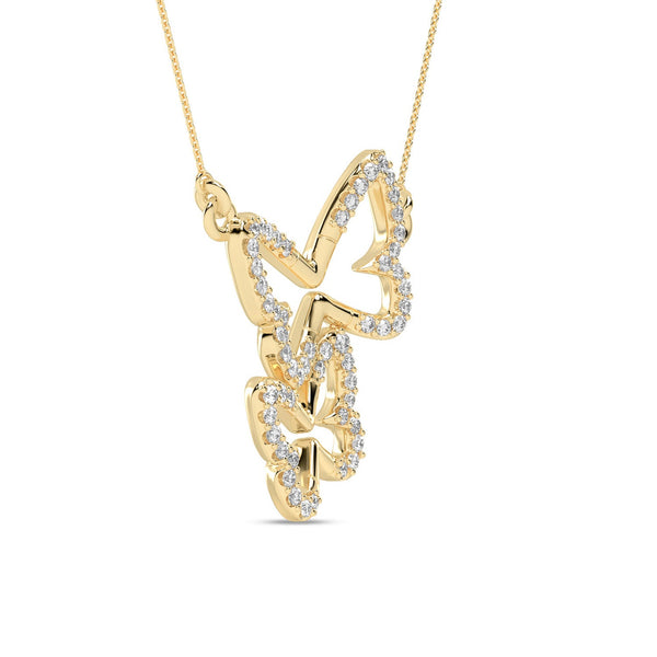 Double Butterfly Silhouette Necklace_Product Angle_0.17 - 2