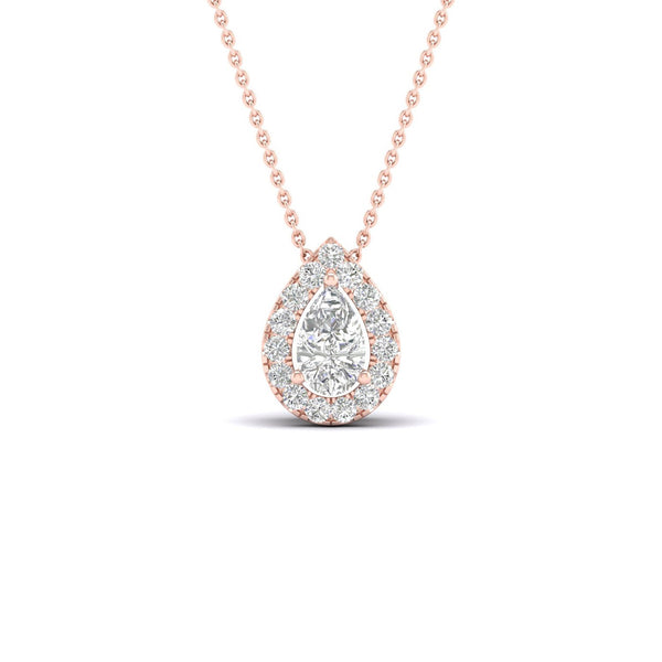 Petite Dewdrop Halo Necklace_Product angle_PCP Main Image