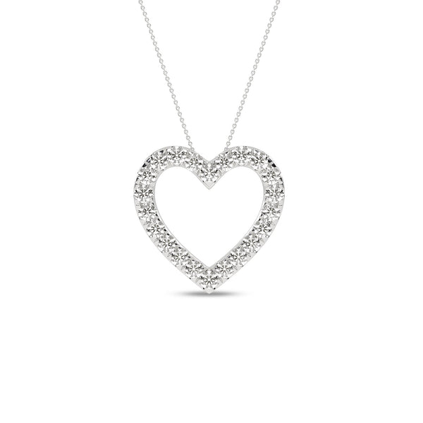 Atmos Heart Silhouette Necklace_Product Angle_1/2 Ct. - 1