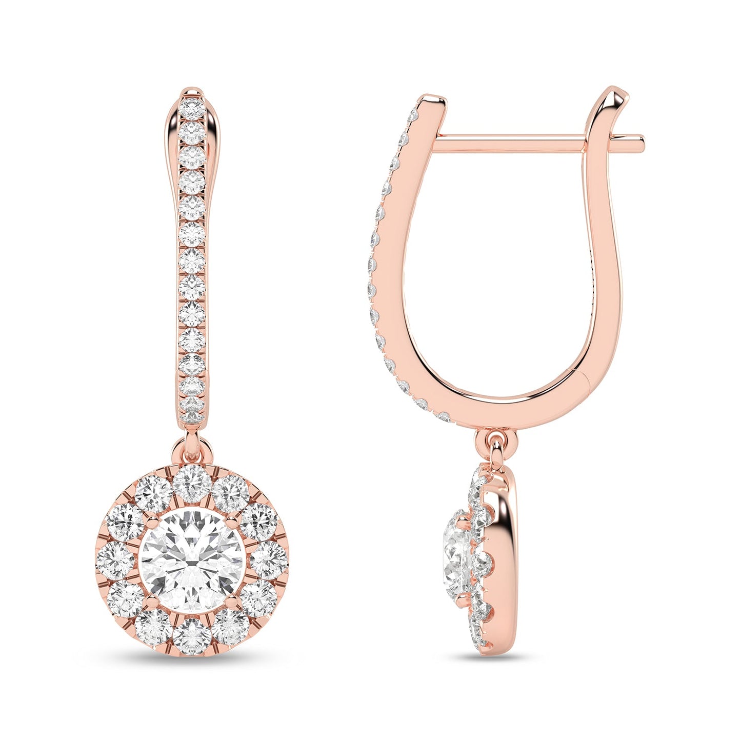 Round Halo Drop Earrings_Product Angle_PCP Main Image