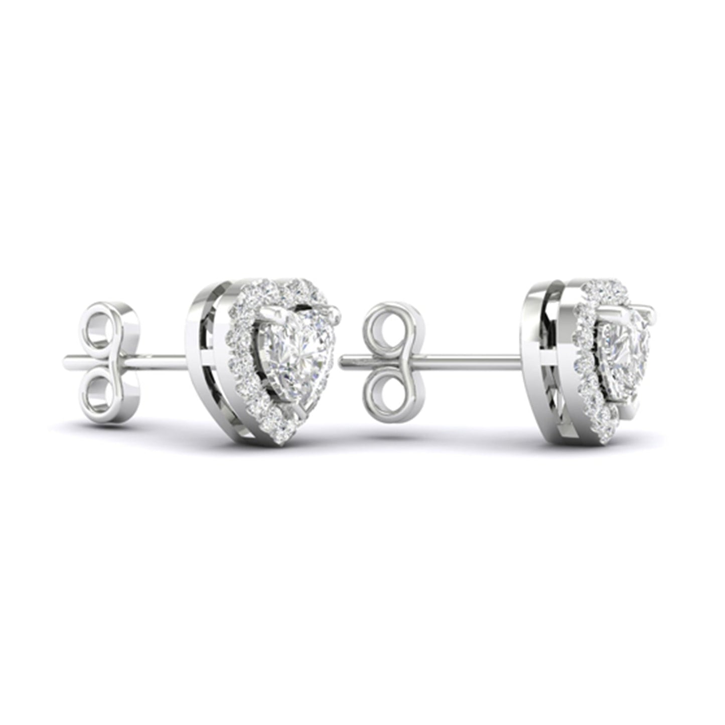 Heart Halo Studs_Product Angle_1 Ct. -  2 