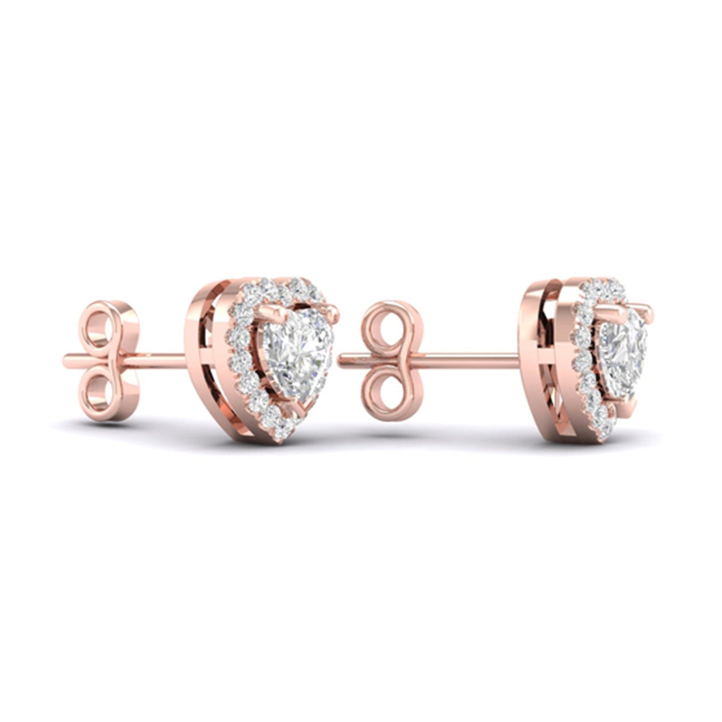 Heart Halo Studs_Product Angle_1 Ct. -  2 