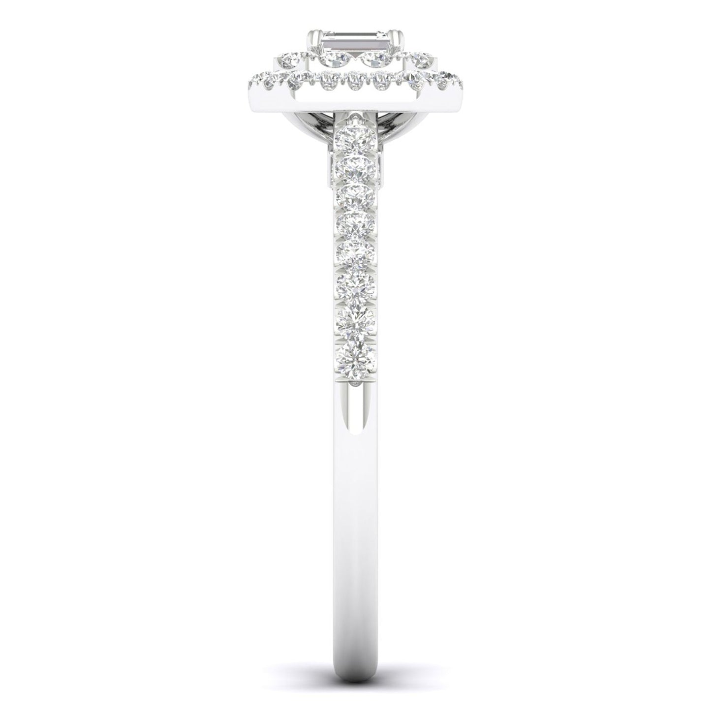 Quaint Signature Emerald Double Halo Ring_Product Angle_1/2 - 4