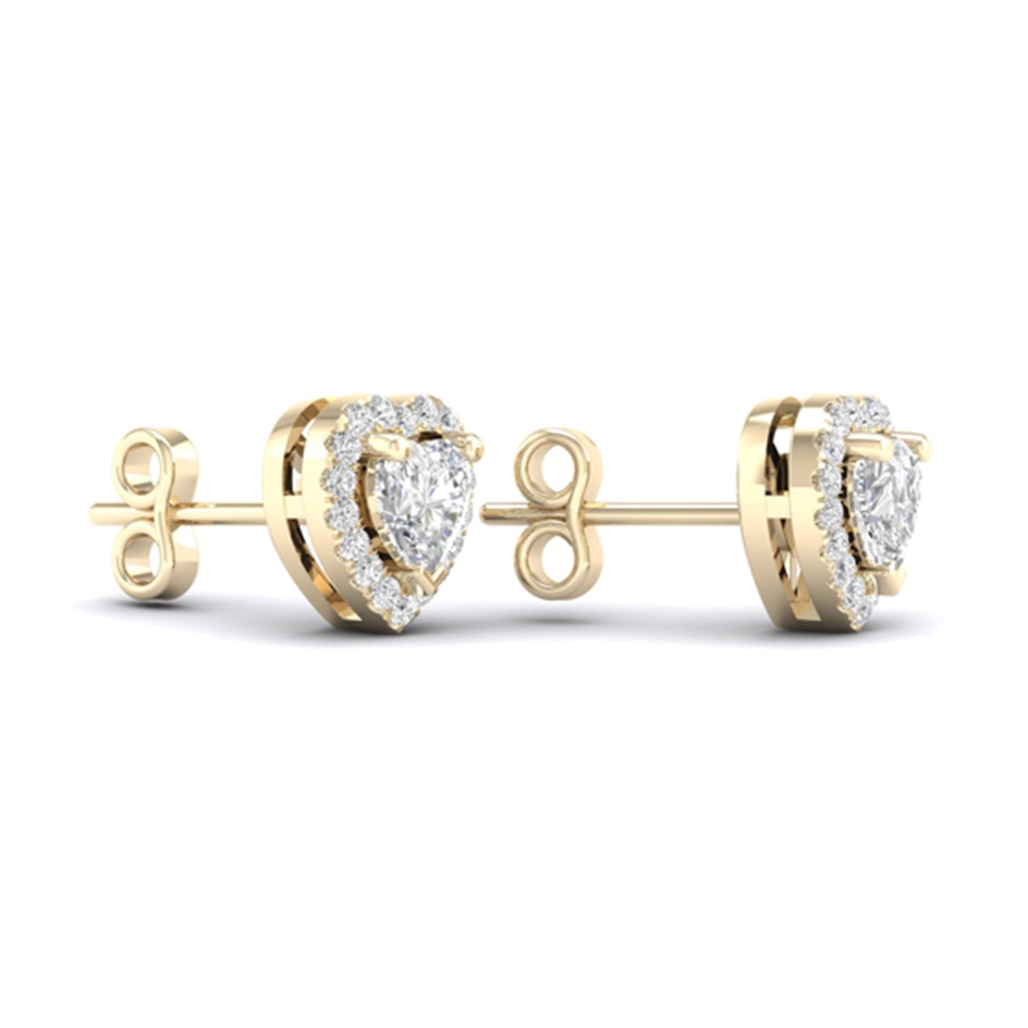 Heart Halo Studs_Product Angle_1 Ct. -  2 