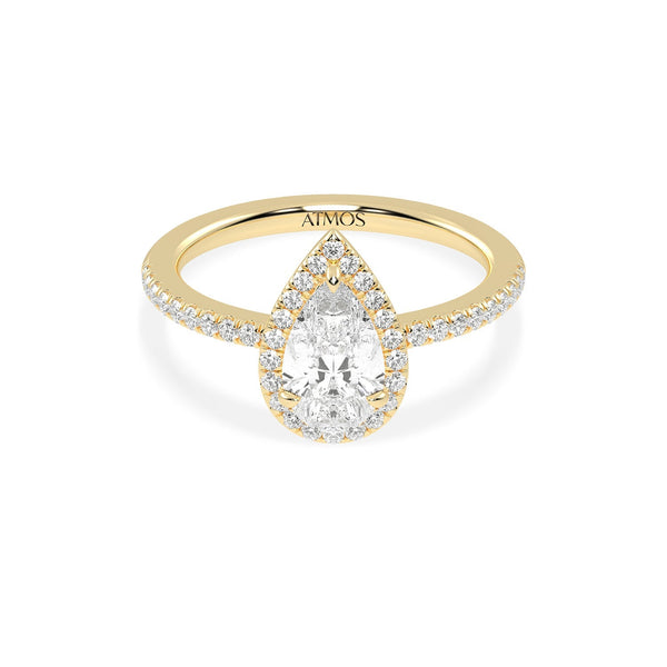Luxe Dewdrop Halo Ring