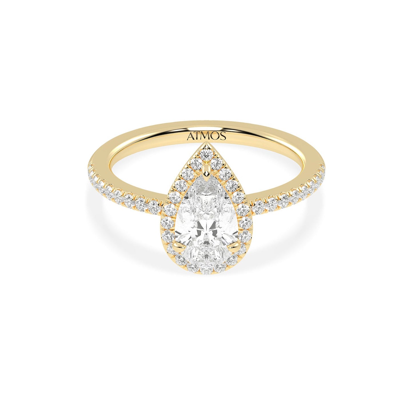 Atmos Luxe Dewdrop Halo Ring_Product Angle_1 1/4 Ct. - 1