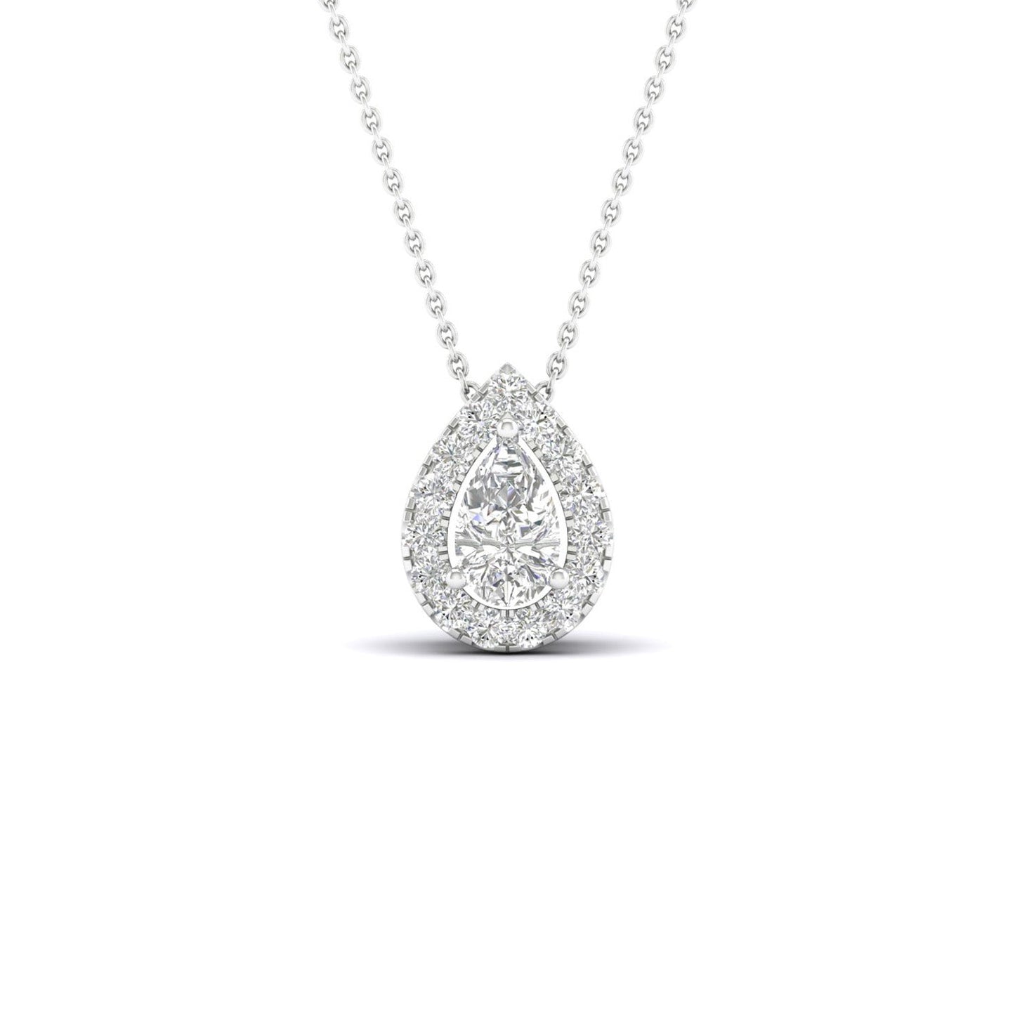 Petite Dewdrop Halo Necklace_Product angle_PCP Main Image