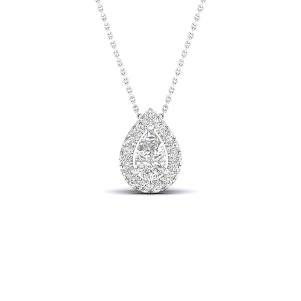 Petite Dewdrop Halo Necklace_Product angle_PCP Main Image
