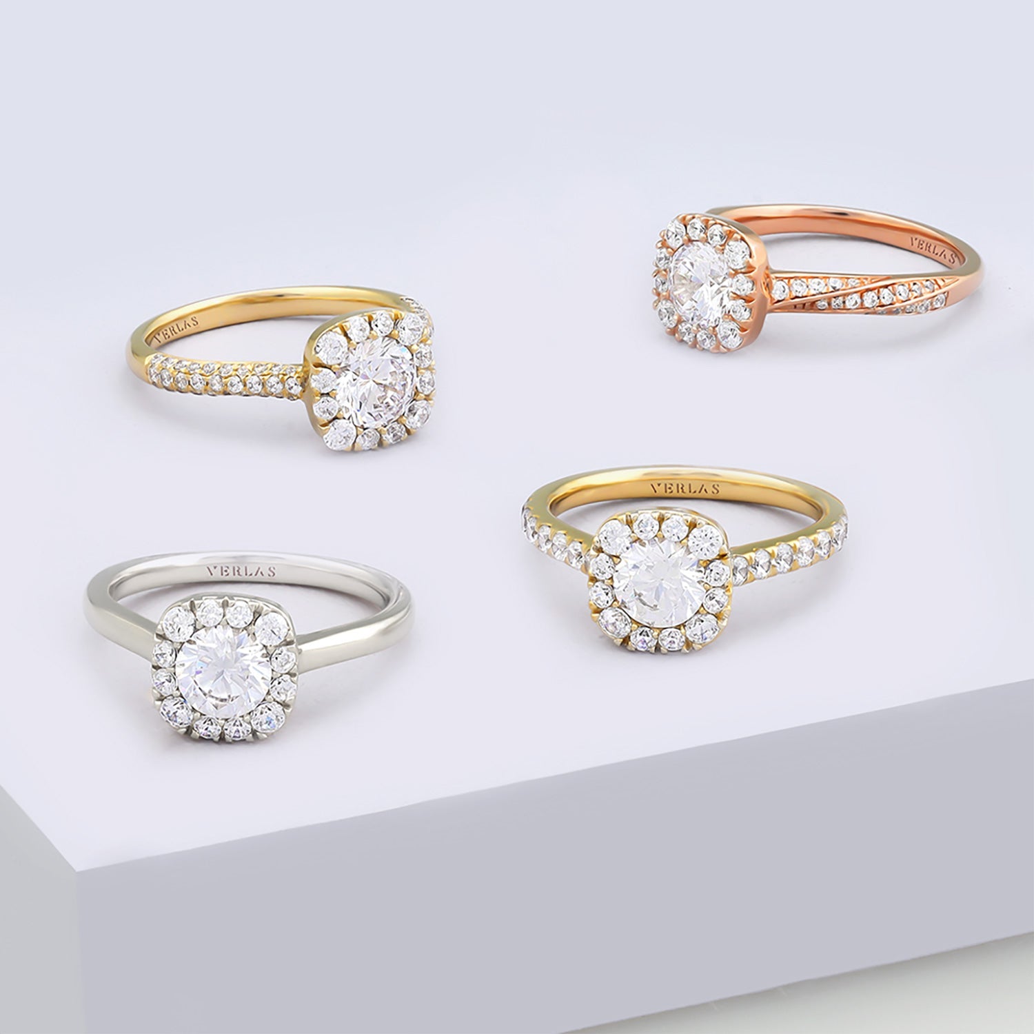 Signature Iconic Round-Princess Halo Ring