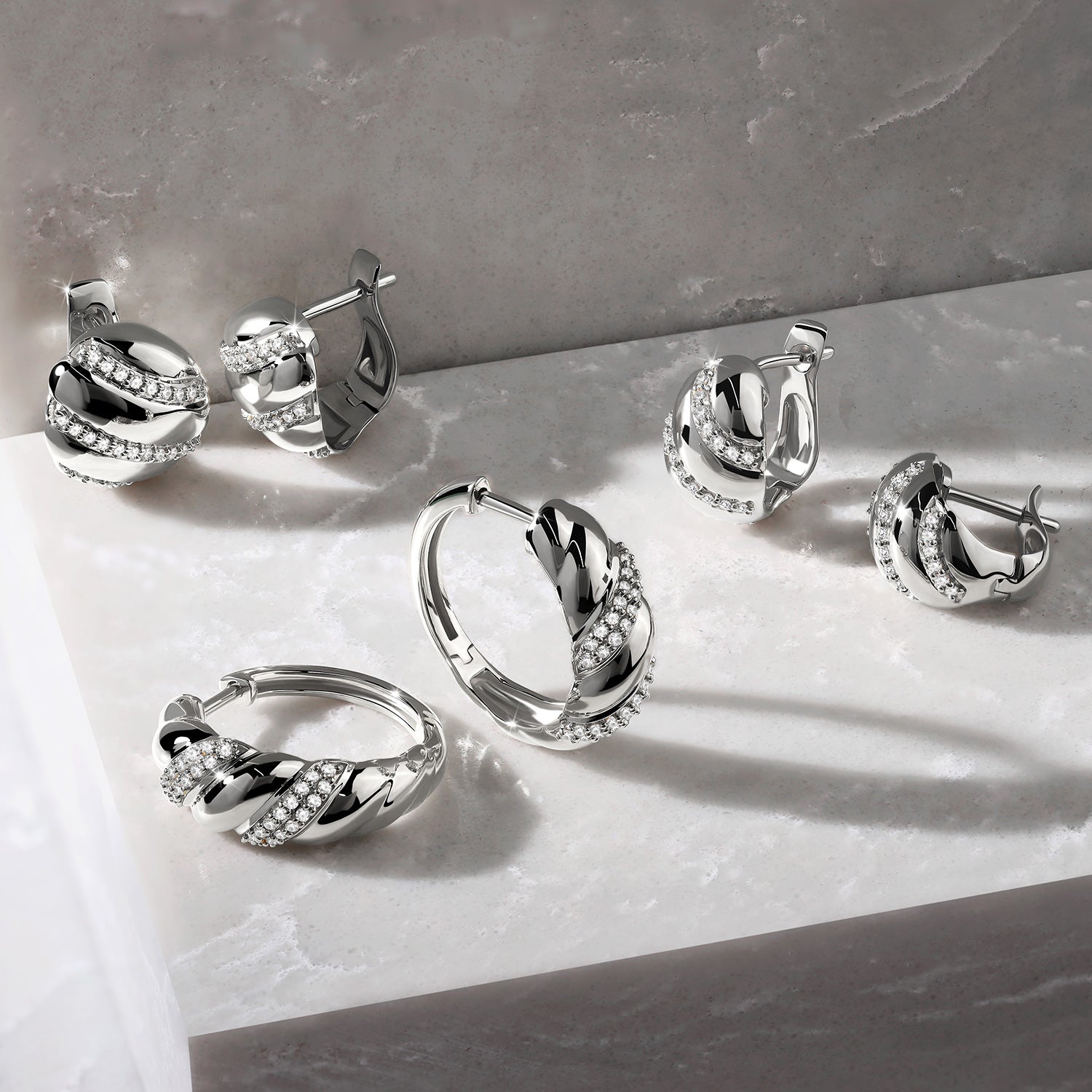 Round Statement Huggie Hoops