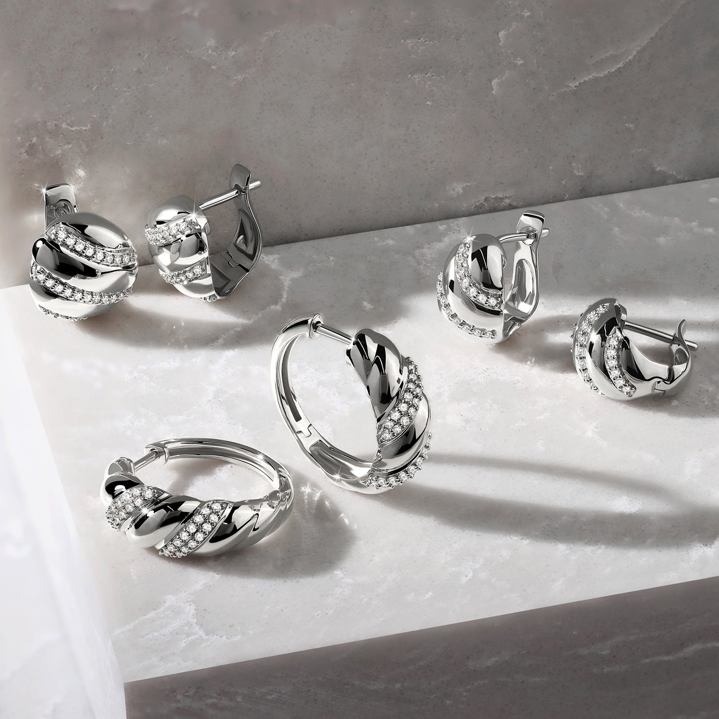 Round Statement Huggie Hoops