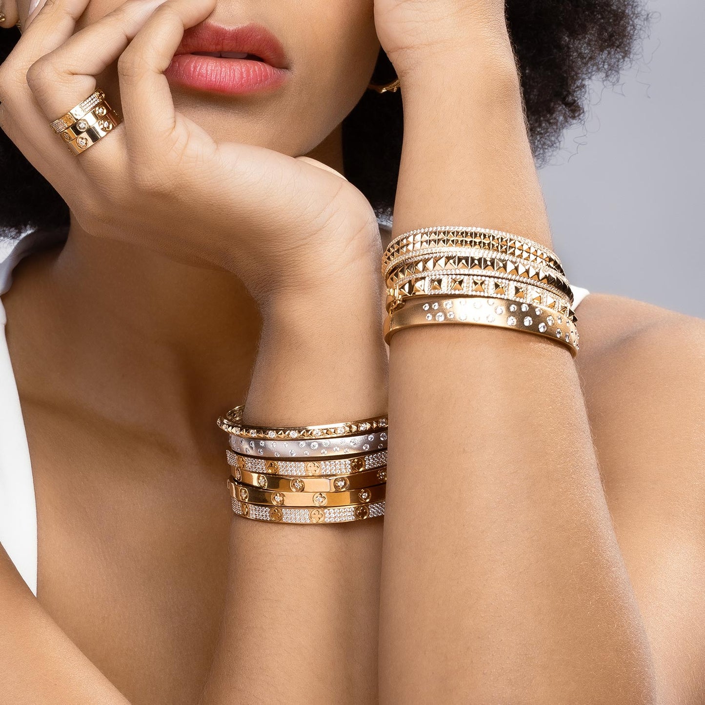 Pyramid Luxe Cuff Bracelet