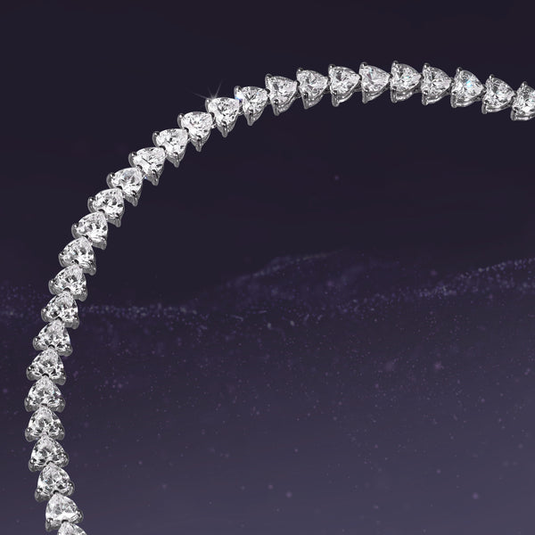 Captivating Heart Tennis Bracelet