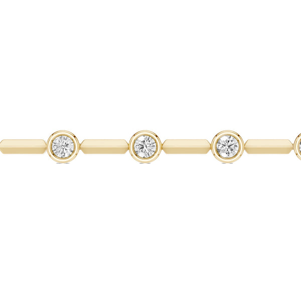 Luxe Bezel-Set Round Tennis Bracelet
