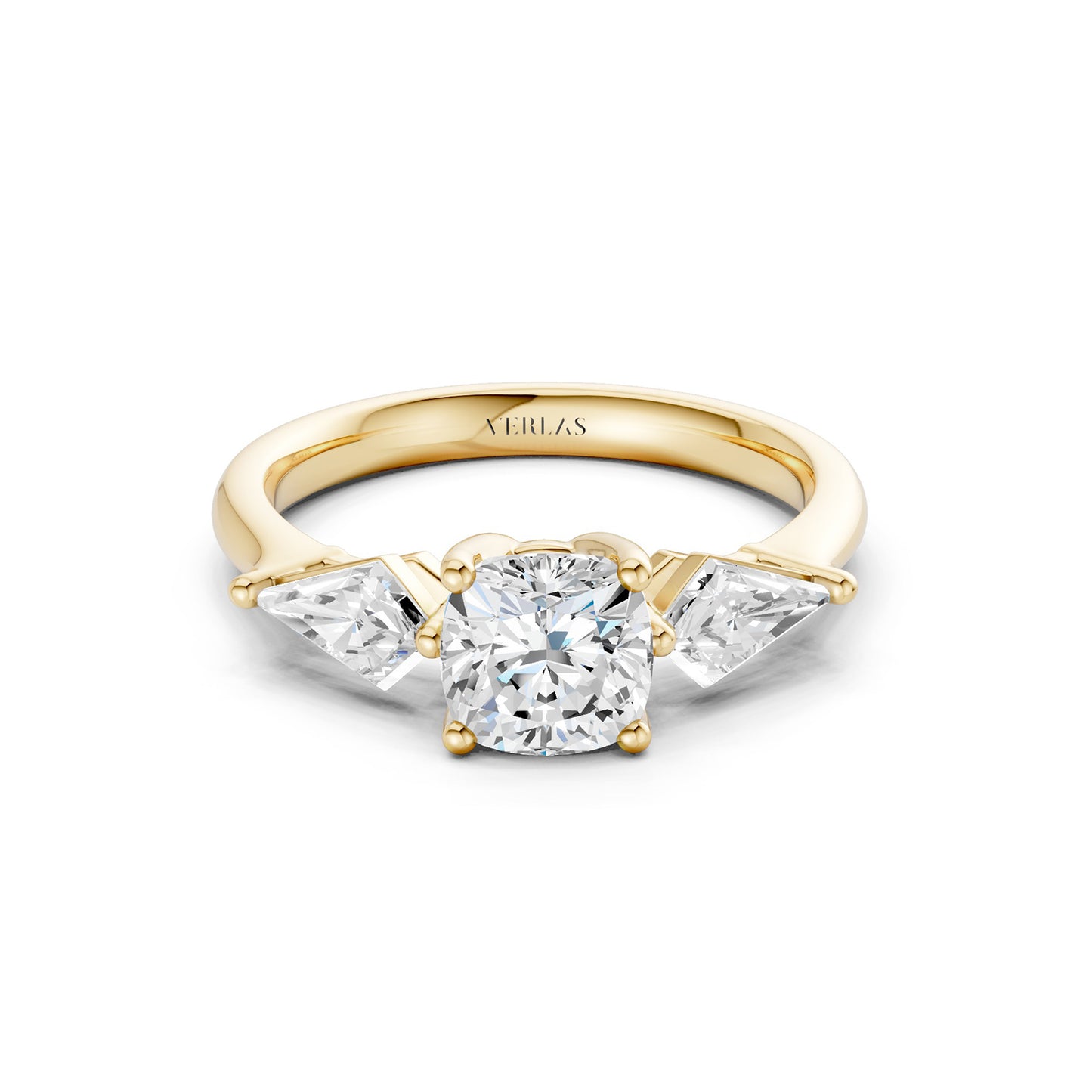 Cushion - Kite Trinity Diamond Ring