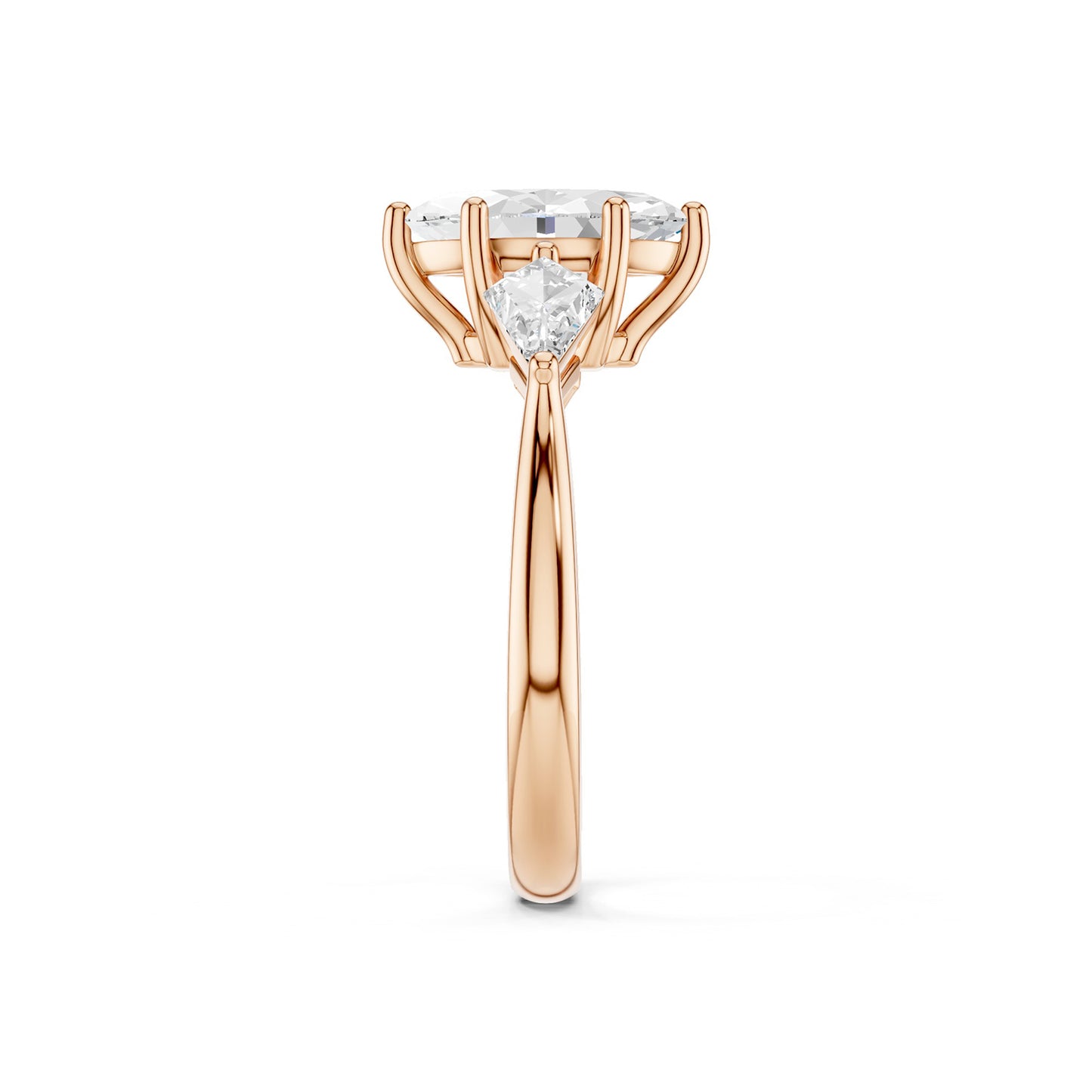Marquise - Kite Trinity Diamond Ring