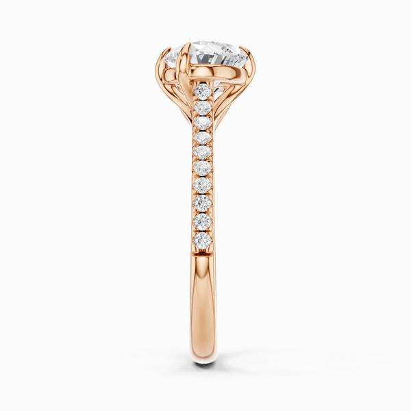 Heart Round Two Stone Diamond Ring