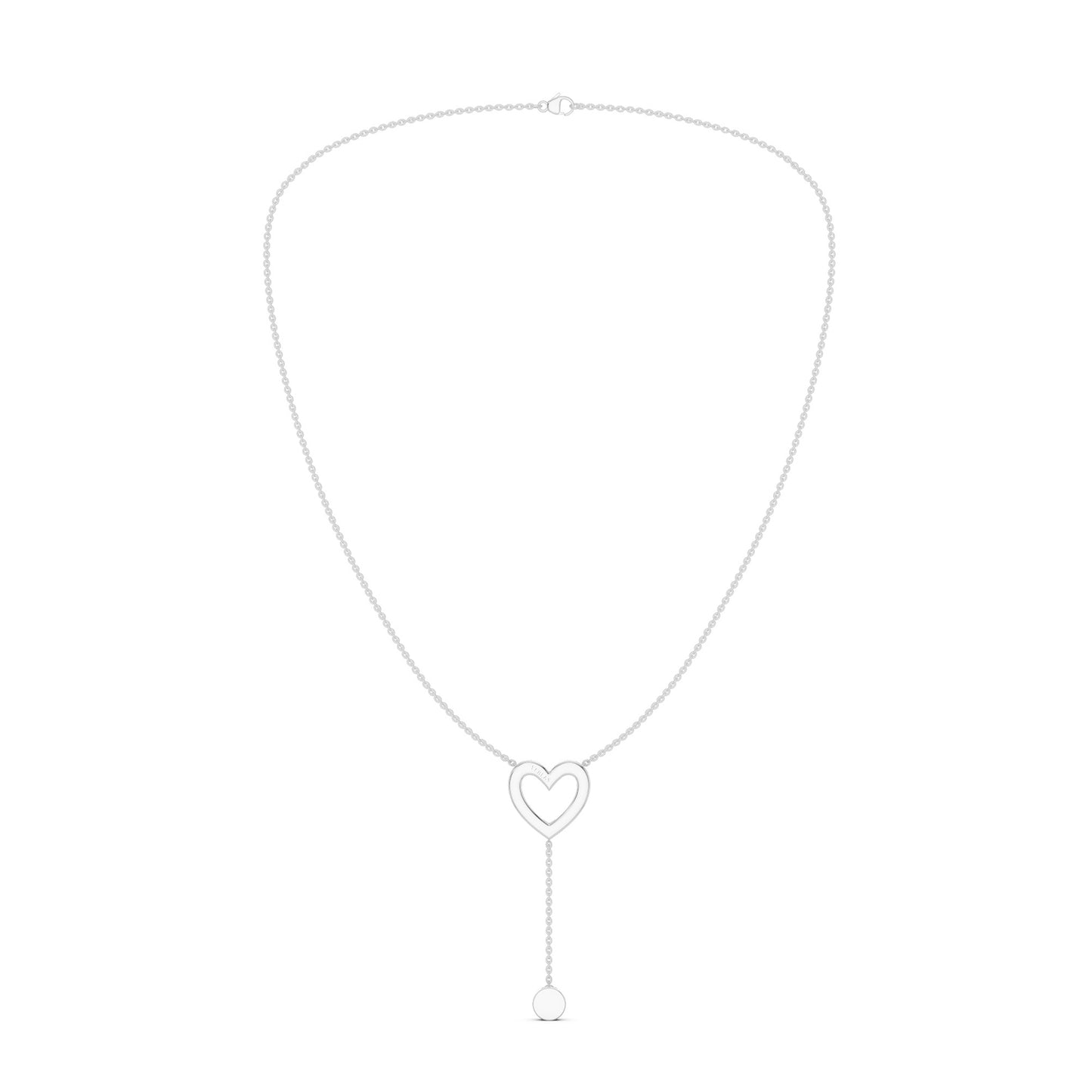 Silhouette Heart Drop Necklace