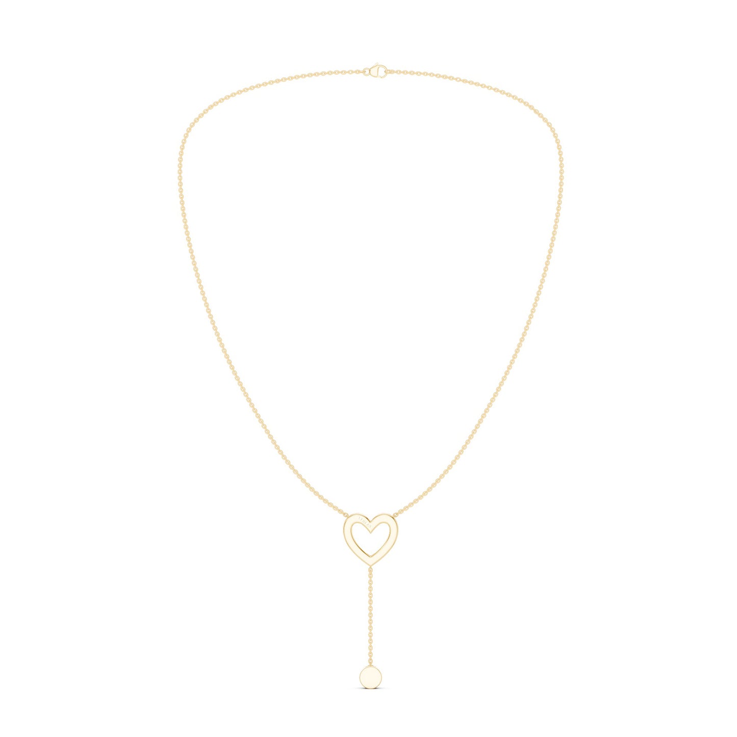 Silhouette Heart Drop Necklace