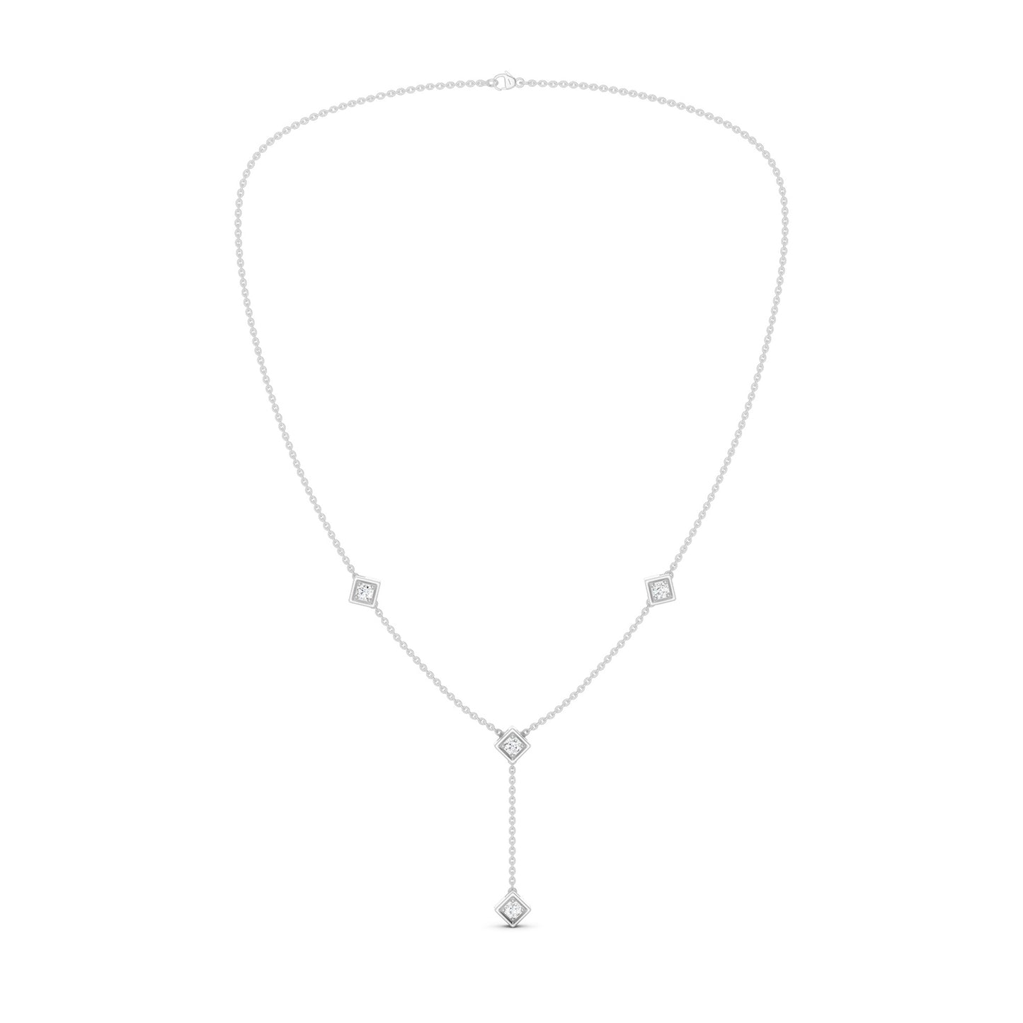 Cubic Stationed Y Necklace
