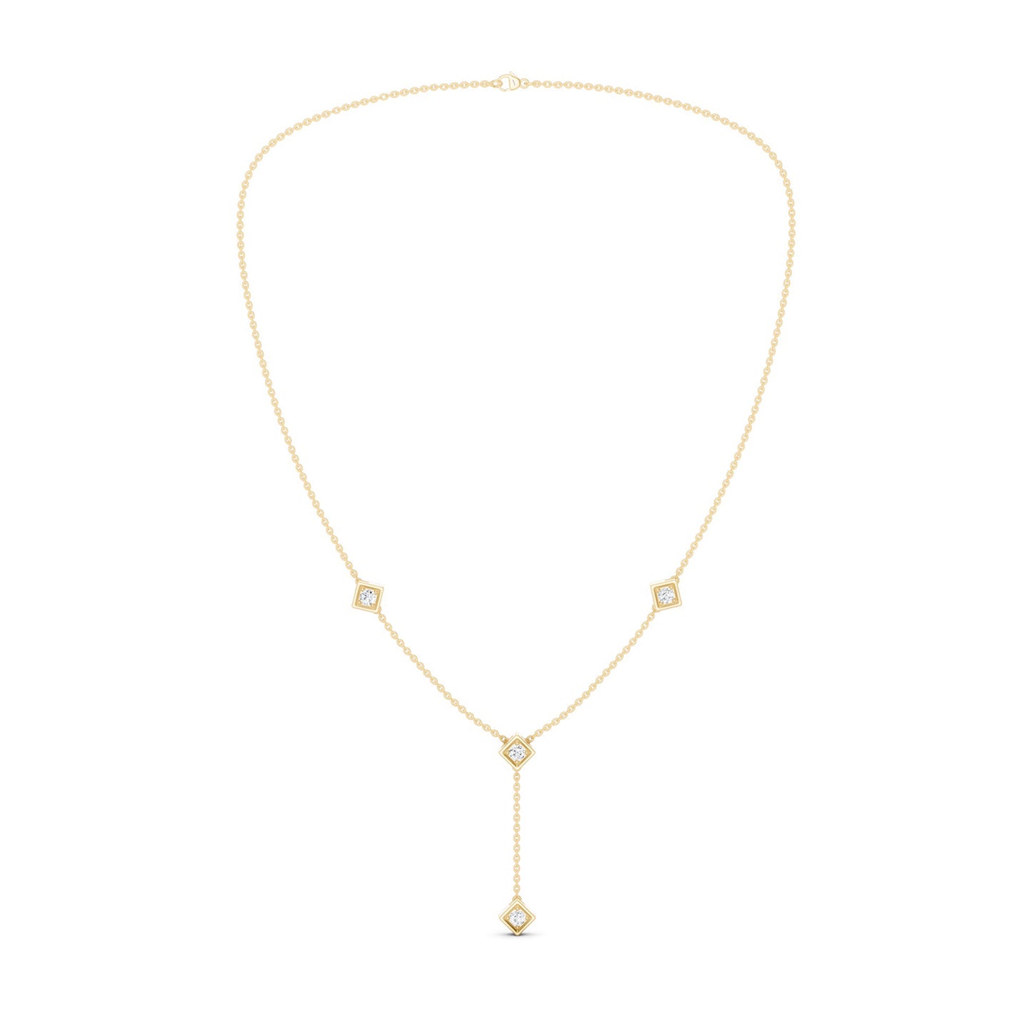 Cubic Stationed Y Necklace
