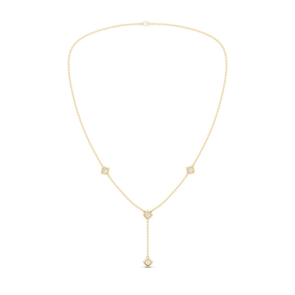 Cubic Stationed Y Necklace