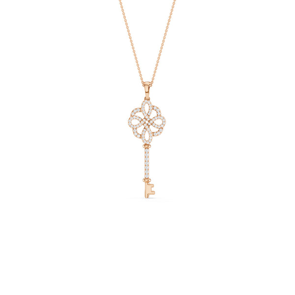 Floral Key Necklace