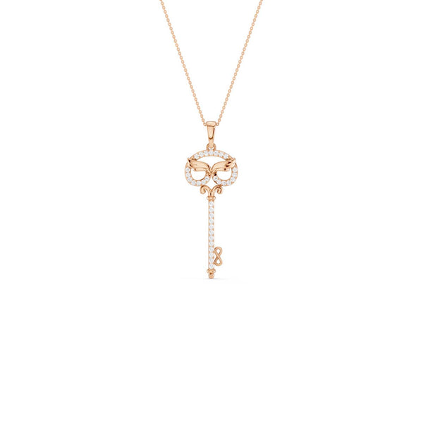 Angel Wings Key Necklace