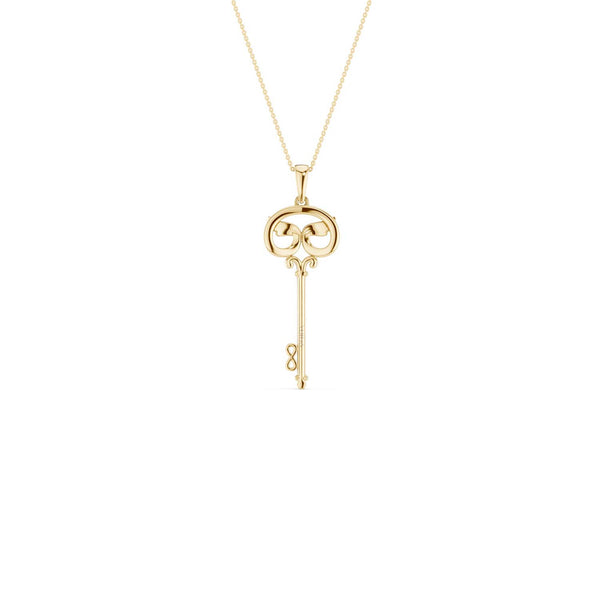 Angel Wings Key Necklace
