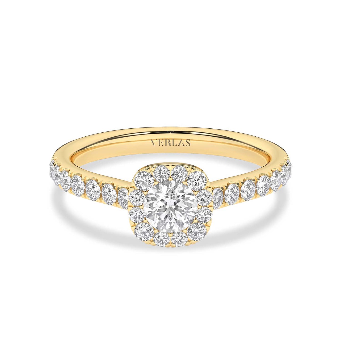 Signature Iconic Round-Princess Halo Ring