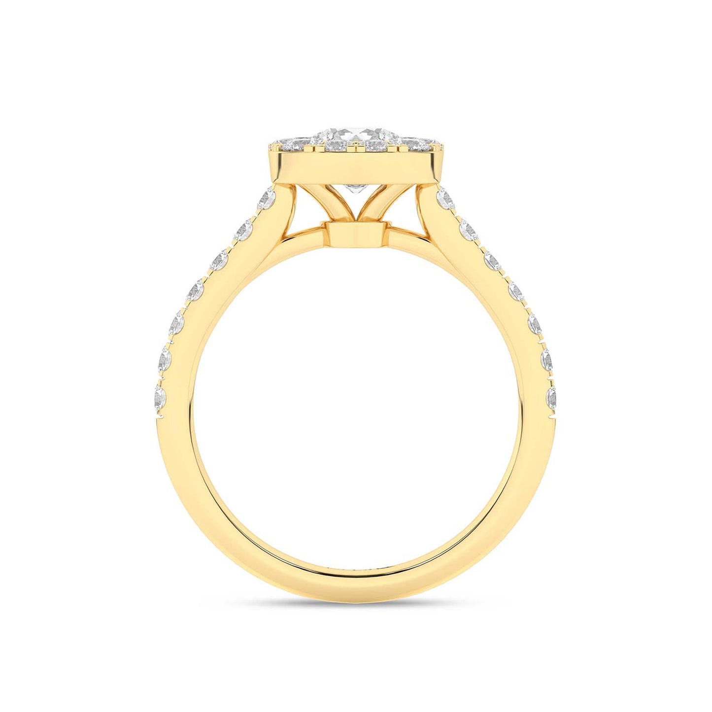 Signature Iconic Round-Princess Halo Ring