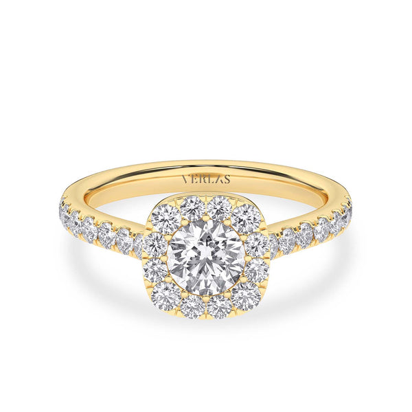 Signature Iconic Round-Princess Halo Ring