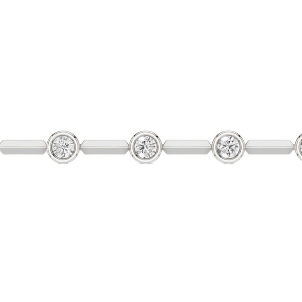 Luxe Bezel-Set Round Tennis Bracelet
