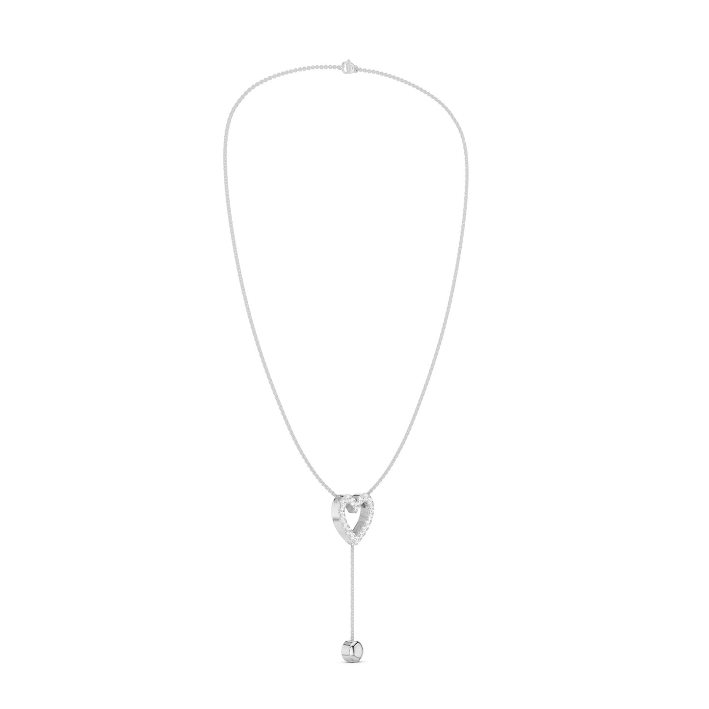 Silhouette Heart Drop Necklace