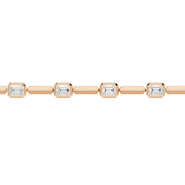 Luxe Bezel-Set Emerald Tennis Bracelet