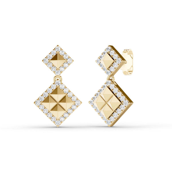 Pyramid Luxe Geometric Contour Earrings