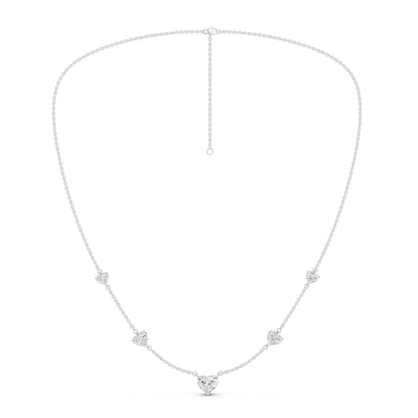 5 Heart Stationed Necklace