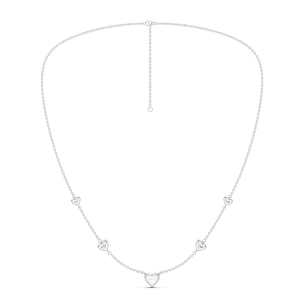 5 Heart Stationed Necklace