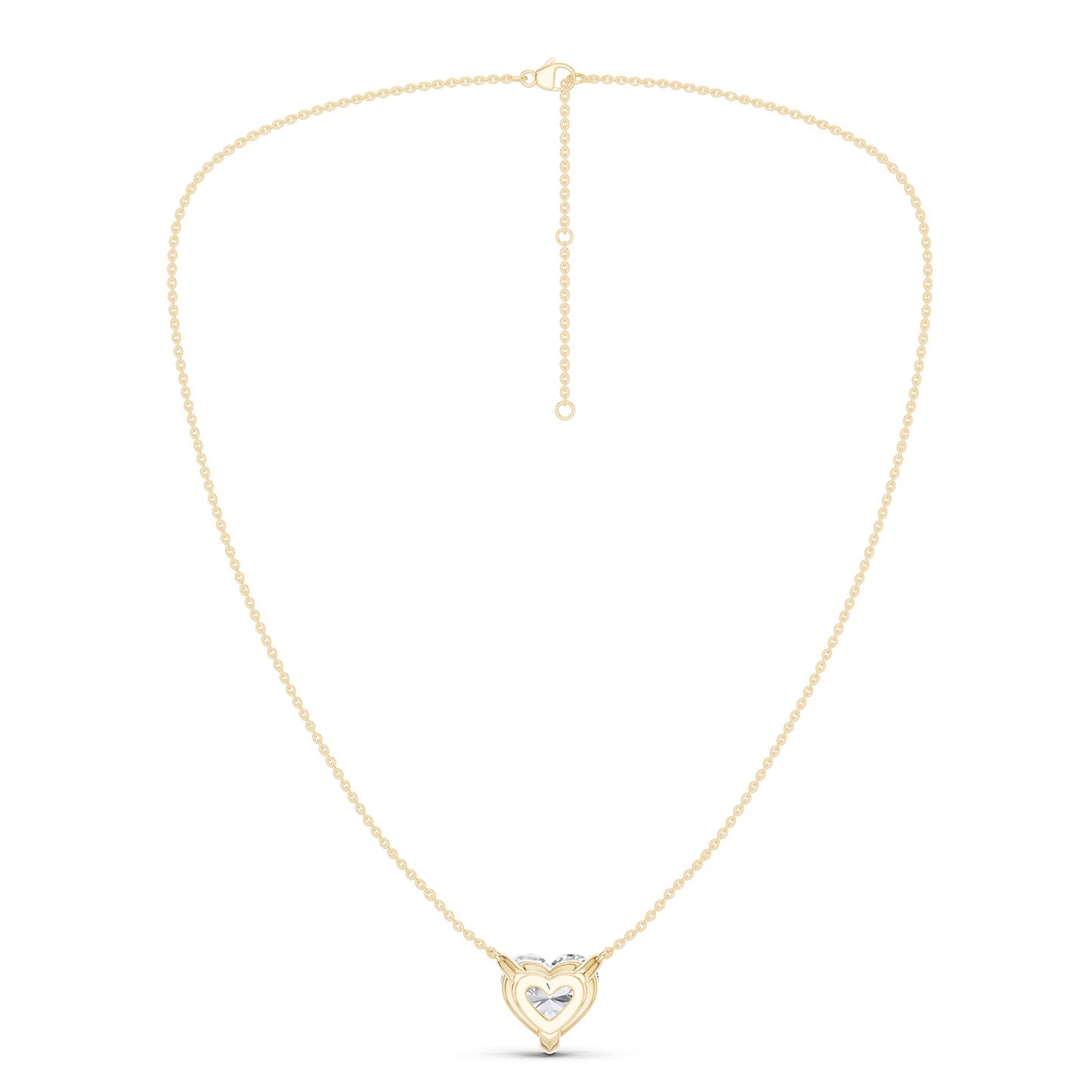 Heart Solitaire Pendant Necklace Medium