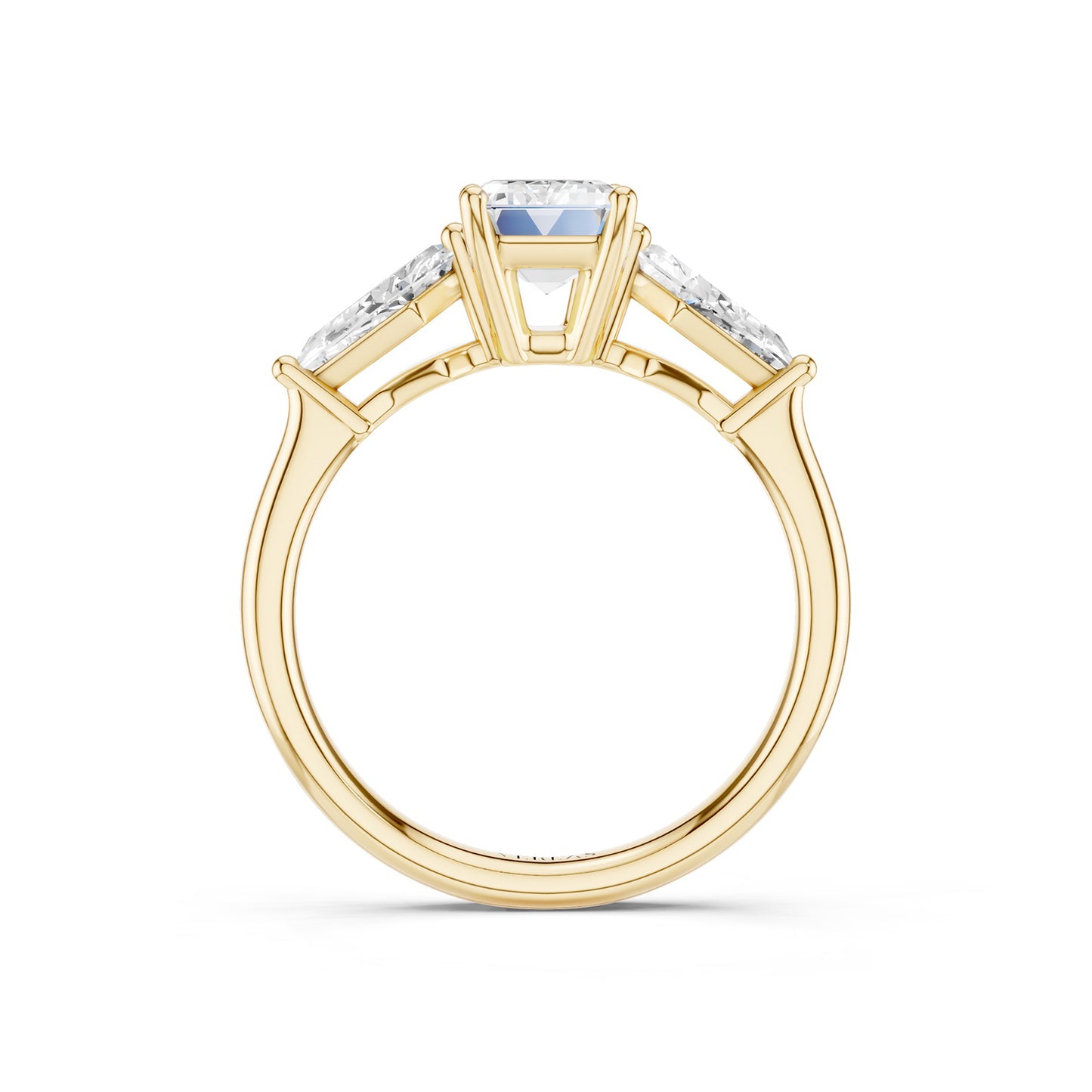 Emerald - Kite Trinity Diamond Ring