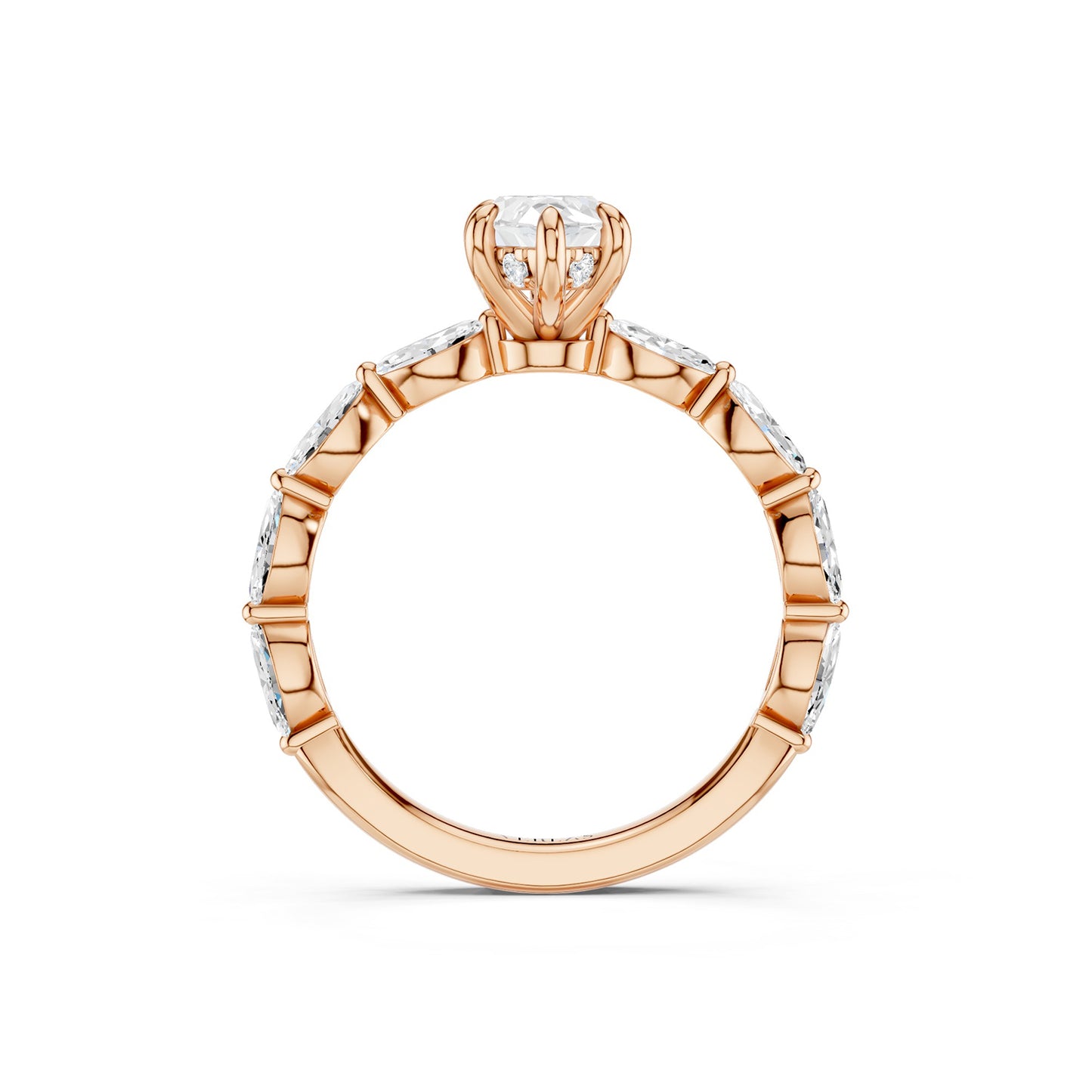 Marquise  Hidden Halo Diamond Ring