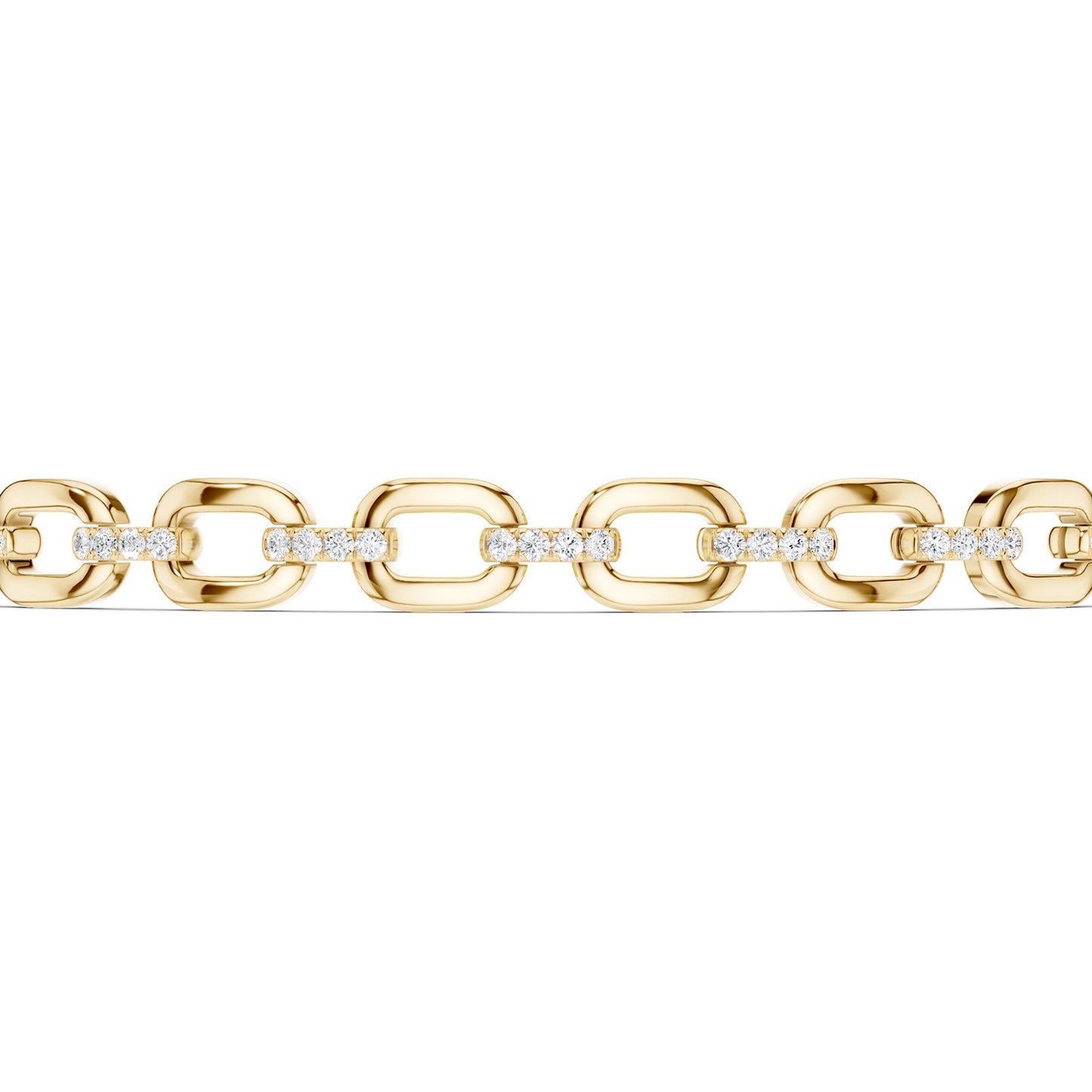 Together Forever 6-Gold Links Diamond Bolo Bracelet