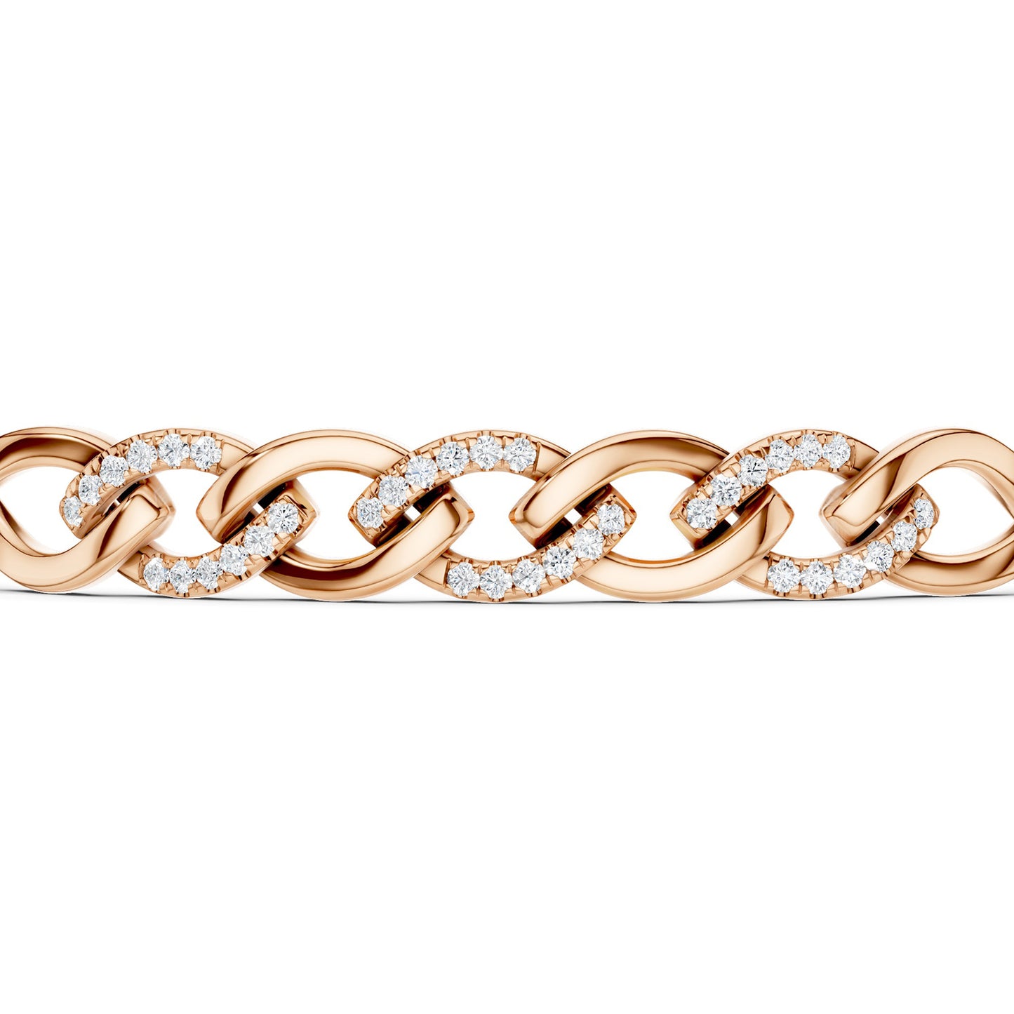 Cascading Diamond Link Bolo Bracelet