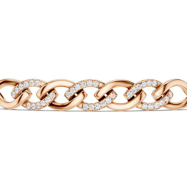 Cascading Diamond Link Bolo Bracelet